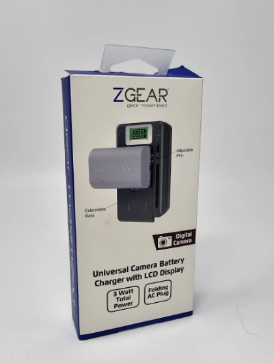 ZGEAR - Universal Camera Battery Charger W/LCD Charge Display