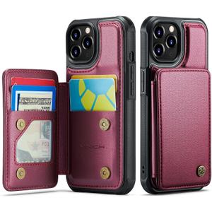 Vinich for iPhone 11 Pro Max Wallet Case with Card Holder, RFID Blocking Credit Slots Kickstand Shockproof Phone Cover for Women Men, Wine Red