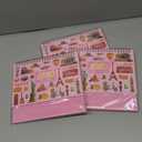 2026 Calendar-Desk Calendars January-December Double Wire Flip-Up Desk Calendars - Monthly & Weekly Planner with Sticker Set, Featuring Famous World Travel Destinations for Vacation Inspiration for Home School, or Office (Pink)