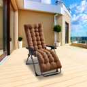 67x22x3in Chaise Lounger Cushion – Premium Outdoor/Indoor Furniture Cushion for Sun Loungers, Recliners, Rocking Chairs, Sofas & Deck Chairs with Non-Slip Straps
