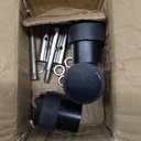 Sumnacon 3 Pack Floor Door Stopper, Solid Stainless Steel Door Stop with Rubber Bumper,Floor Mount Doorstop with Screws, Heavy Duty Commercial Industrial Floor Door Stopper, Black