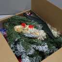 3ft Christmas Tree with Lights, Christmas 36inch Small Artificial Tabletop Tree, Xmas Desk Mini Tree with 50 LED Lights, Hanging Ornaments Decorations, Holiday Tree for Home Decor, Indoor, Office,  3ft Green With Ornaments