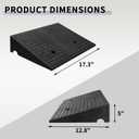 Rubber Curb Ramps for Driveway Curb Ramps for Sidewalks Door Ramps for Thresholds Heavy Duty 2 Pack 5 inch Rise Ramps for Wheelchairs Shed Ramp for Riding Mower 7000lbs Powersport Loading