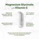 Magnesium Glycinate 500mg Per Capsule (1000mg Per Serving) Plus Vitamin C, 240 Capsules – 100% Chelated for Easy Absorption – Essential Mineral Supplement