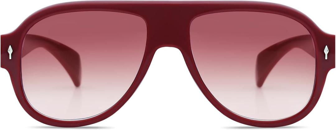 Retro Aviator Sunglasses for Women Men Trendy 70s Vintage Plastic Square Eyewear Tinted Lenses Sunnies