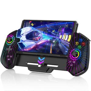 Switch Controller with Hall Joystick for Nintendo Switch/OLED, Wired Switch Pro Remote Controller with Turbo/4 Game Slot/Dual Motor, Handheld Joypad Replacement for Nintendo Switch Controller