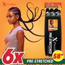 Sensationnel X-pression prestretched braiding hair - 6x braid 58 inch all kanekalon flame retardant synthetic braid for box braids and twists (30 LIGHTAUBURN)