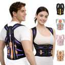 Posture Corrector for Women & Men, Back Brace Advanced Full Back Support for Upper & Lower Back Pain Relief, Spine, Neck, and Hump, XStyle MedicalGrade Lumbar Support System with Adjustable Shoulder Straightener and Breathable Design for Long Sitting, Size: Large