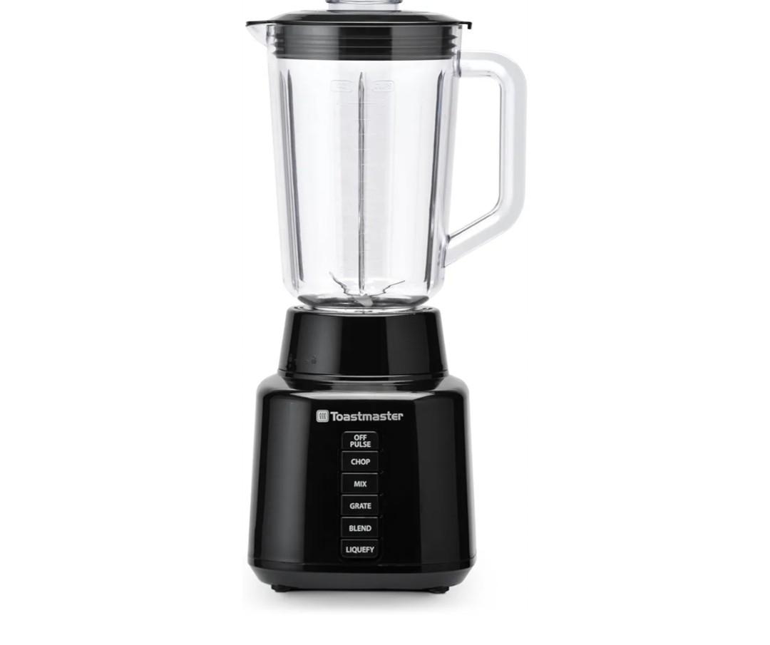 Toastmaster 5 Speed Blender with 48-oz Plastic Jar - Kitchen Blender with Stainless Steel Blades - For Fruit Smoothies & More - Multiple Speeds & Pour-Through Lid