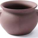 Olla de Barro para Caf 1.2L con Asas Olla Pequea para Estufa, Purple Clay Pot for Coffee, Hot Drinks and Sauces