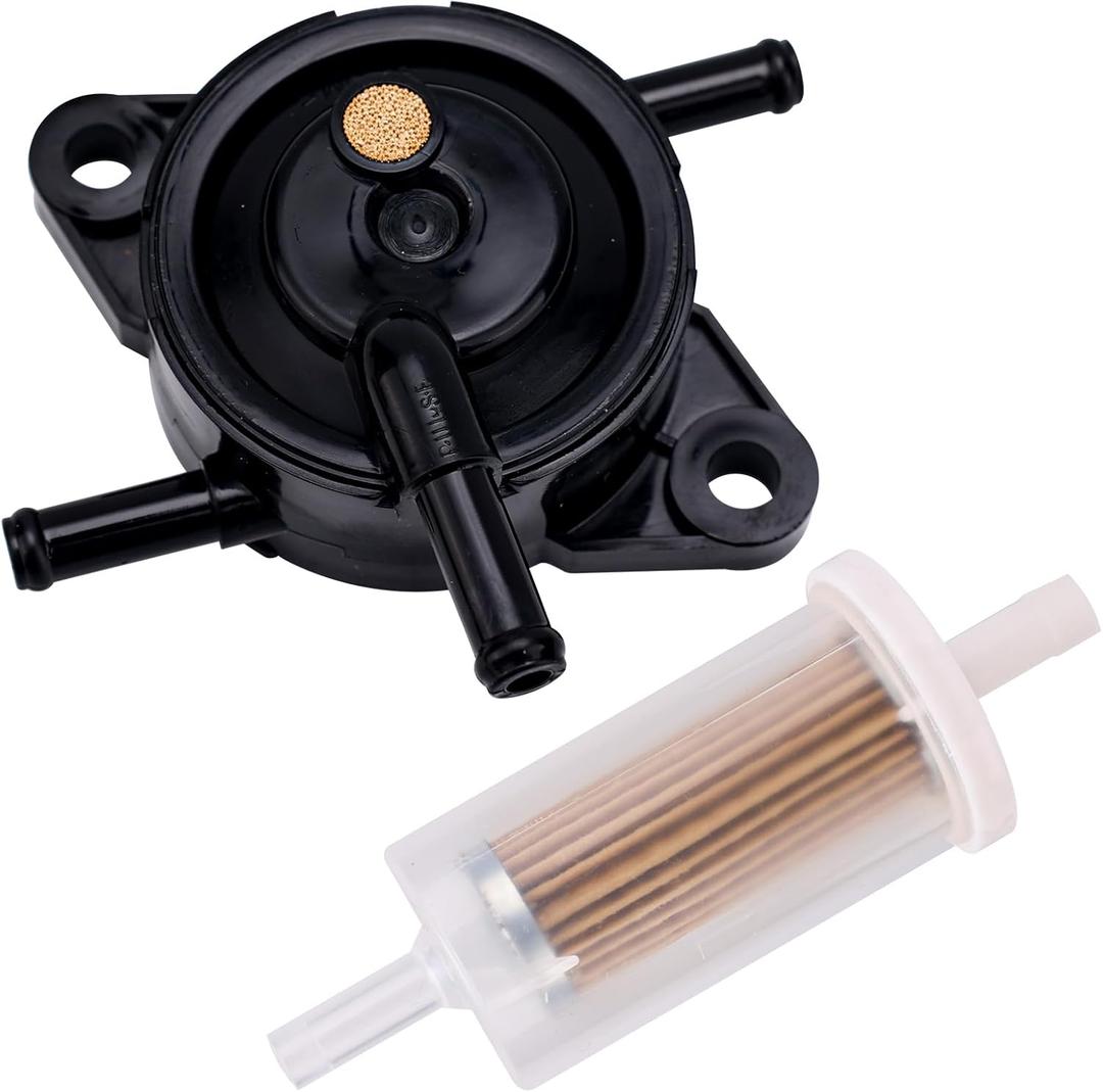 Fuel Pump with Filter for Kawasaki, Lawn Mower Fuel Pump & Filter Replacement Compatible with Kawasaki FR691V FR541V FR600V FR651V #49040-7008 49040-0770