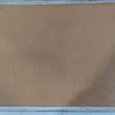 Cork Board Bulletin Board, 36" x 24" Corkboard for Wall, Rustic White Wooden Frame, Hanging Pin Board for Home & Office Decor, 10 Push Pins