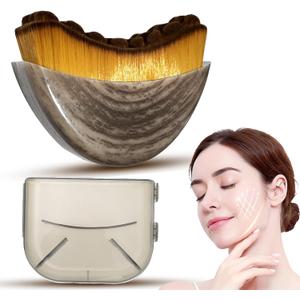 2 x Lymphatic Contour Face Brush - Our Contour Face Brush for Lymphatic Drainage is expertly Designed to Reduce Puffiness and Awaken Your skin's Natural Radiance (Coffee Brown)