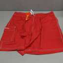 Rocorose Women's Board Shorts Quick Dry Drawstring Sports Summer Bottom Swim Shorts with Pocket Red Medium
