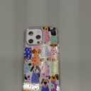 Magnetic for iPhone 14 Pro Max Case, Compatible with MagSafe, Wireless Slim Clear Aesthetic Shockproof Protective Cover for Women Girl - Cute Artistic Puppy