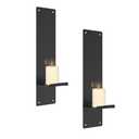 OYEFLY Set of 2 Metal Wall Candle Sconces,Black Vintage Hanging Candle Holders Decor (Black)