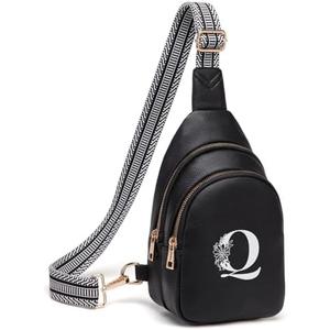 Viverte Crossbody Bags for Women Initial Sling Bag Cross Body Fanny Packs Personalized Gifts for Mom Women Wife
