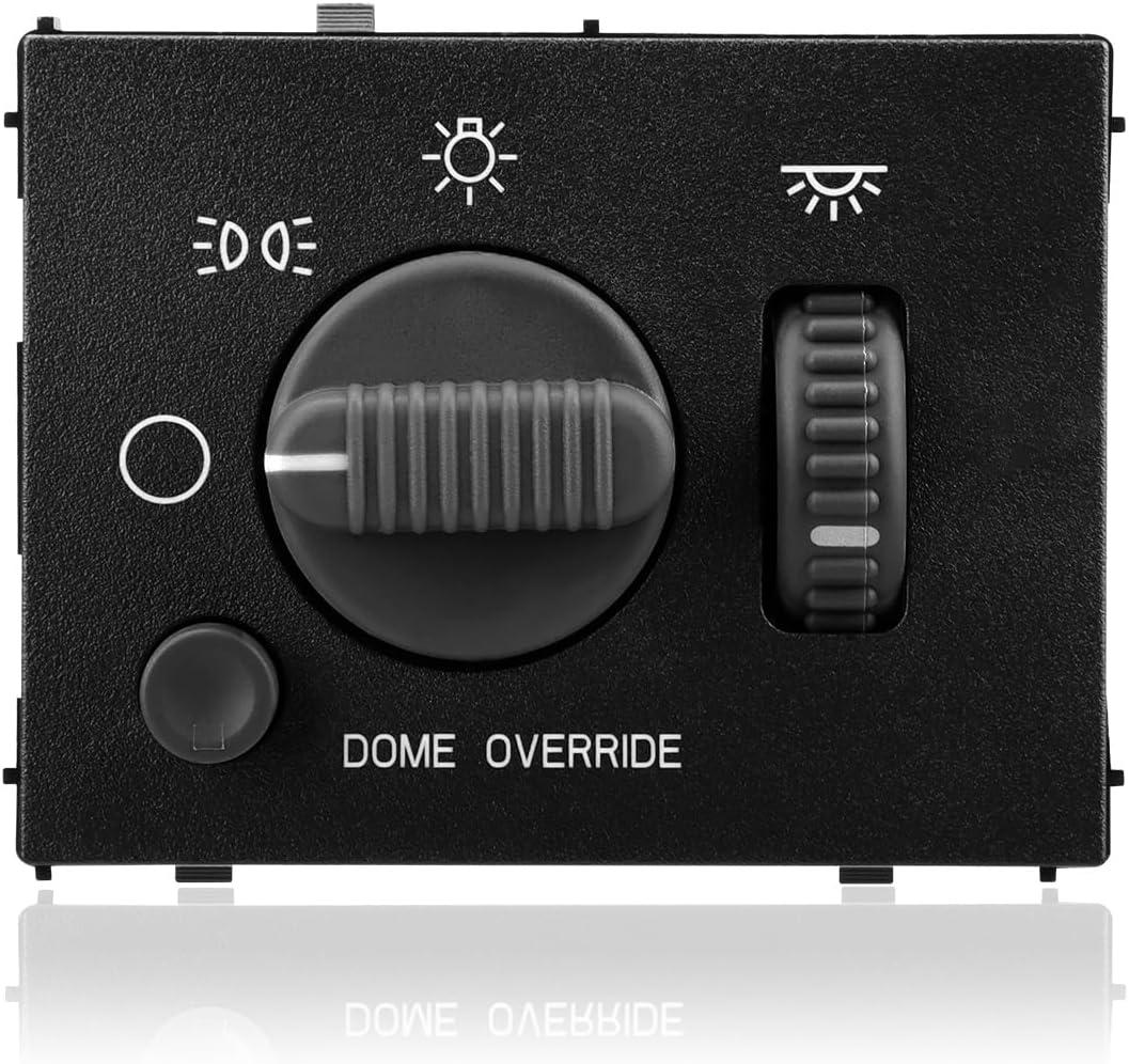 Headlight Dimmer Switch Compatible with 1999-2002 Chevy Silverado Avalanche Suburban & GMC Sierra Yukon - Instrument Panel Headlamp Dimmer Switch, Replace# 15755595, 15738843, D1534G, DS-968