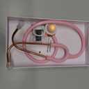 Scienlodic Double-Sided Stethoscope with Ear Tips, Professional Stethoscope for Doctor Nurse Clinical Student Use, Customized Gold-Plated High-end - Light Pink