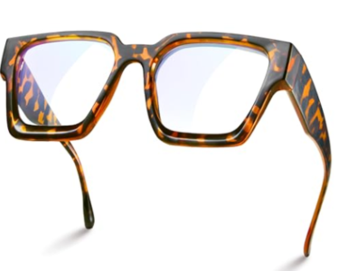 livho Oversized 99% Blue Light Glasses for Woman - Rectangle Fashion Glasses for Computer, Chic Preppy Frame - Anti Eyestrain