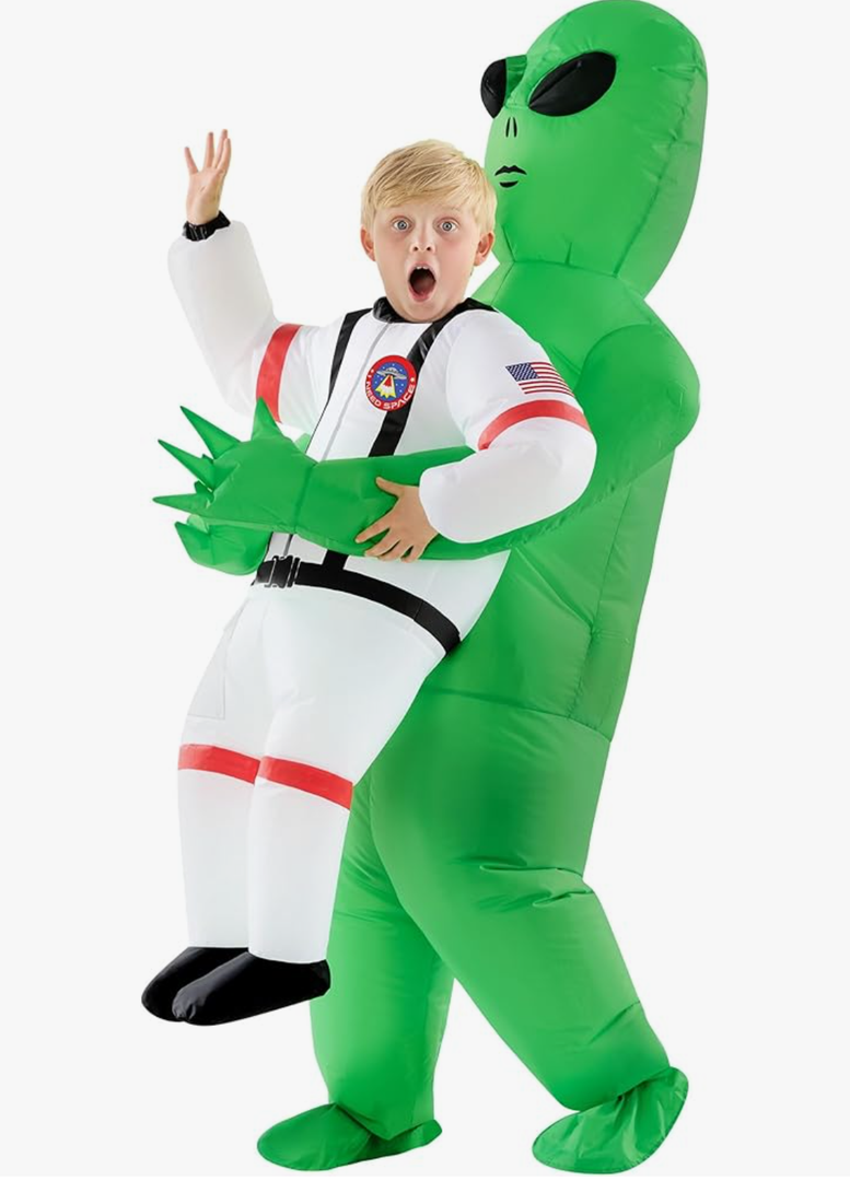 Morph Alien Astronaut Costume for Kids, Inflated Alien Costume, Kids Inflatable Costume Alien, Child Inflatable Alien Costume, Alien Inflatable Costume Kids, Abducted by Aliens Costume