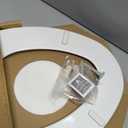 Mayfair Ashton Easy to Clean Single Hinge Toilet Seat, Modern Slow Close Wood Toilet Seat, Made in USA, Elongated, White