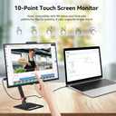 14 Inch Touchscreen Portable Monitor with Stand, 1920x1200 IPS HDR Ultra Slim USB-C HDMI External Display for Laptop Phone Switch