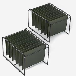 2 Sets Hanging File Folder Frame Letter/Legal Size,Less Than 9.5”H/15.4”D File Cabinet Rail/Drawer/Inserts,Hanging File Holder,Desk Organizer for Accessories,Filing Box,Anti-Scratch/Rusty