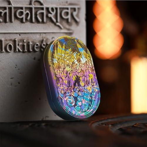 HIDEDC Dragon Fidget Slider, Mechanical Fidget Slider EDC Fidget Toys Adults, Executive Desk Toy Stress Relief Toy for ADD, ADHD & Autism (Titanium Colorful)