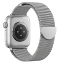 Mesh Metal Band Compatible with Apple Watch Band 38mm 40mm 41mm 42mm 44mm 45mm 46mm 49mm, Stainless Steel Magnetic Loop Strap for iWatch Ultra 3 2 1 Series 11/10/9/8/SE/7/6/5/4/3 Men Women, Silver