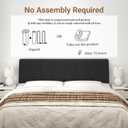 King Size Headboard Only-No Assembly, Upholstered Headboard King Size Linen Fabric Modern Style Headboards Extra-Thick, Black