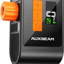 Auxbeam Tiny Bike Pump with Gauge, 120PSI Electric Bicycle Pump with Presta and Schrader Valve, Portable Air Pump for Road Bike, City, Mountain and E-Bike