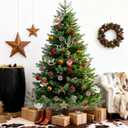 Western Christmas Tree Decorations Ornaments for Christmas Tree Cowboy Hat Xmas Ornament for Holiday Country Party Home Decor(Red)