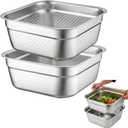 2 in 1 Large Stainless Steel Sink Basin with Colander, Lancisism 12.6" Stainless Steel Washing-up Bowl Multi-purpose Dish Tub for Sink Wash Basins Dishpan for Sink, 32 CM