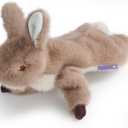No-Stuffing Bunny Squeaky Dog Toy for Aggressive Chewers, Tear-Resistant Plush Puppy Teething Toy to Keep Them Busy, Tough Interactive Tug of War & Dental Chew for Small Medium Large Dogs