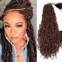 6 Packs New Faux Locs Crochet Hair 24 Inch Most Natural Brown Soft Goddess Locs for Black Women (Pack of 6, #30)