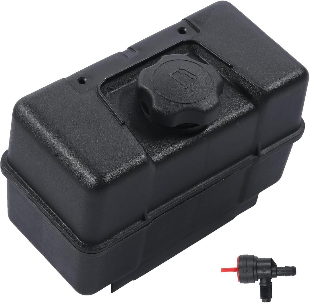 691993 Fuel Tank - 4 Quart Plastic Gas Tank with Shut Off Valve and Cap - Fuel Gas Tank Compatible with Lawn and Garden Equipment Engines - Lawnmower Gas Tank for Remote Mounting