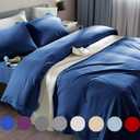 SONORO KATE Bed Sheet Set Super Soft Microfiber 1800 Thread Count Luxury Egyptian Sheets Fit 18-24 Inch Deep Pocket Mattress Wrinkle-6 Piece (Navy Blue, Queen)