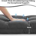 WEOAVRY 4" Thick Outdoor Bench Cushion 44x19x4 Inch, Waterproof Patio Furniture Cushions, Bench Seat Cushion for Porch Swing, Window, Indoor