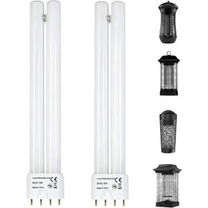 2-Pack 2G11 18W Replacement Bulbs , 4-Pin H-Shaped Twin Tube Plug-in CFL, Compatible with Livin Well Compatible with Black+Decker Compatible with Sahara Sailor, for Indoor Outdoor Lighting Fixtures