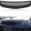 Black Mesh Grille Fit 2001 2002 2003 for Civic Coupe/Sedan,JDM Type Front Bumper Grill Guard Replacement Part
