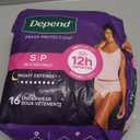 Depend Night Defense Adult Diapers, Incontinence & Postpartum Bladder Leak Underwear for Women, Disposable, Overnight, Small, Blush, 16 Count, Packaging May Vary