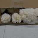 Tigeen 50 Pcs Artificial Flowers Chrysanthemum Ball Fake Flowers Lifelike Artificial Chrysanthemum Ball for DIY Wedding Bouquets Bridal Shower Table Centerpieces Home Kitchen Garden (White)