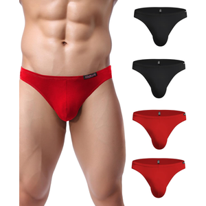 Avidlove Mens Bikini Underwear Low Rise Briefs Microfiber Underpants 4 Pack, Size L