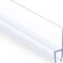 AmazerBath 5 PCS Shower Door Side Seal Strip -15.75 Inches x 5, 5 Sections Segmented Shower Installation Kit, Frameless Glass Door Seal Strip - Suitable for 1/4 Inch Glass