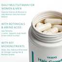 Hair Growth Biotin 10000mcg Supplement with Vitamins A C D E & Calcium - 30-in-1 Formula for Hair & Nails Support, for Women & Men, 30 Servings (1)
