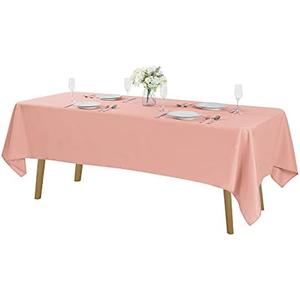 Cupuamon Rectangle Tablecloth 60x102 inch Washable Polyester Fabric Table Cloth for Wedding Party Dining Banquet Decoration（60x102, Dusty Pink）