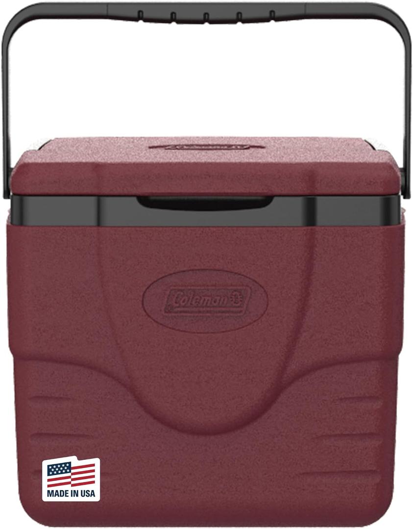 Coleman Chiller 9qt Portable Cooler with Ice Retention and 2-Way Heavy Duty Handles, Leak Resistant, Great for Camping, Concerts, Sports, and More, Cranberry