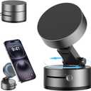 2025 Upgrated Vacuum Suction Magnetic Phone Holder, Retractable Strong Suction Cup Magnetic Hands-Free Car Cellphone Mount Foldable Car Phone Stand for Car/Mirror/Gym(Not Charge Phone)