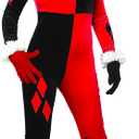 Rubie's Women's DC Heroes and Villains Collection Harley Quinn Costume (Red/Black)